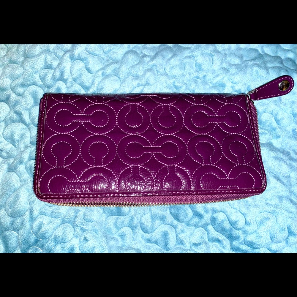 HTF Purple Coach Wallet